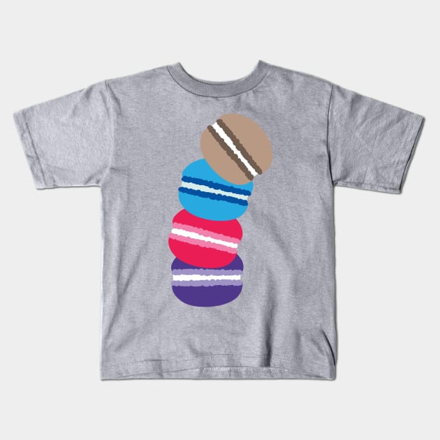 Colorful macaron Kids T-Shirt by CindyS